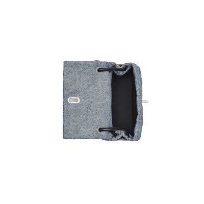 THE QUILTED DENIM MINI DUAL SHOULDER BAG